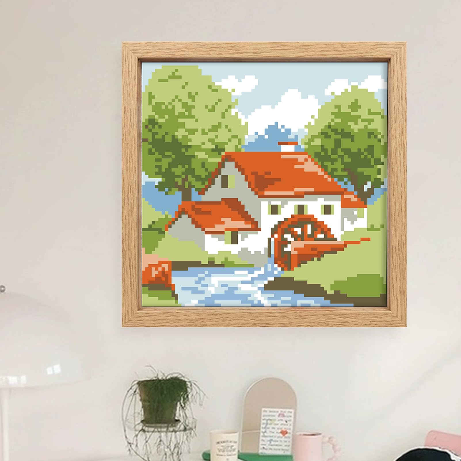 Kit di ricamo da ricamo con perline colorate per principianti arte e tempo libero creativo decorazione da parete casa