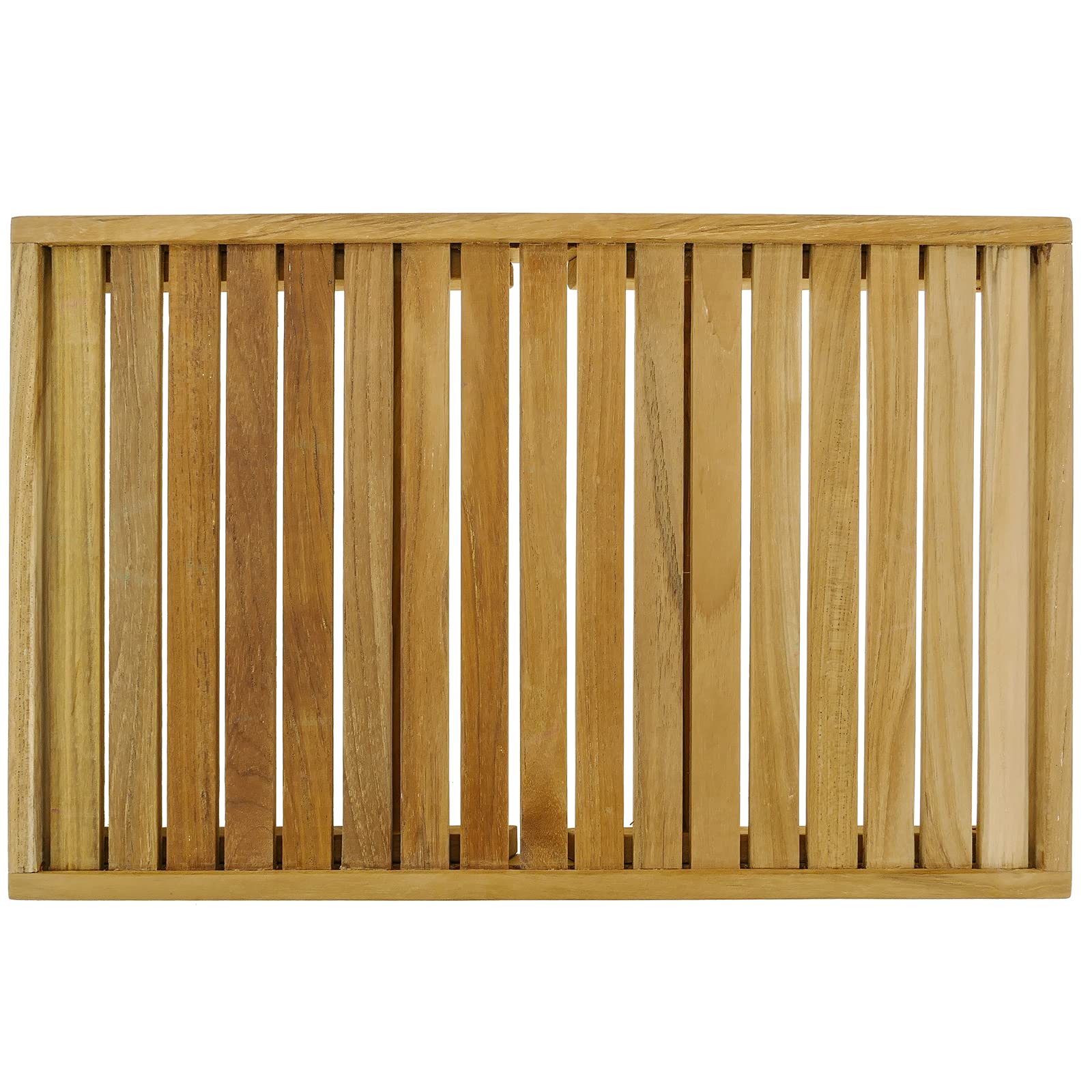 PrimeMatik - Bandeja para Cama 55 x 35 x 5 cm Plegable de Madera de Teca certificada