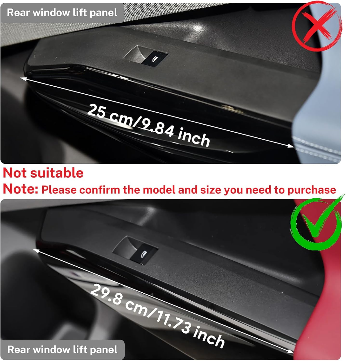 Window Switch Panel Cover for 2025 2026 BMW X3 G45, Carbon Fiber Pattern Door Control Button Panel Interior Trim Replacement