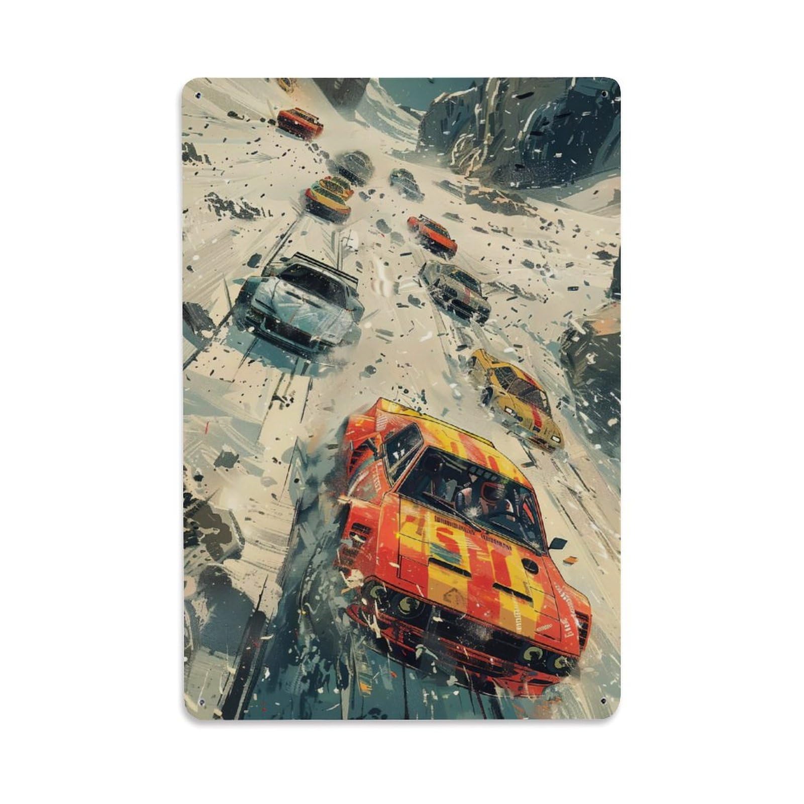 Sport Car for Future Planet Racing Car Metal Tin Sign Plaque Wall Decor for Cafe, Club, Garden Metal Poster 8x12Inch