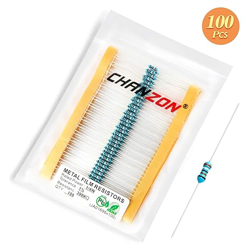 Vista 279 de Chanzon 100pcs 1/4W (0.25W) 33K Ω ohmios Resistencia fija de película metálica 0.01 ±1% Tolerancia 33KR MF Resistencias de orificio pasante