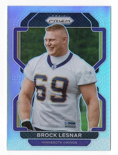 Brock Lesnar 2021 Panini Prizm Football RARE SILVER PRIZM (Minnesota Vikings) Parallel Insert Trading Card