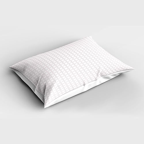 Miniatura 26 de Ambesonne Synthwave - Juego de 2 fundas de almohada, ilustración abstracta de los años 80 con palmeras y cuadros de puesta de sol, artículo de