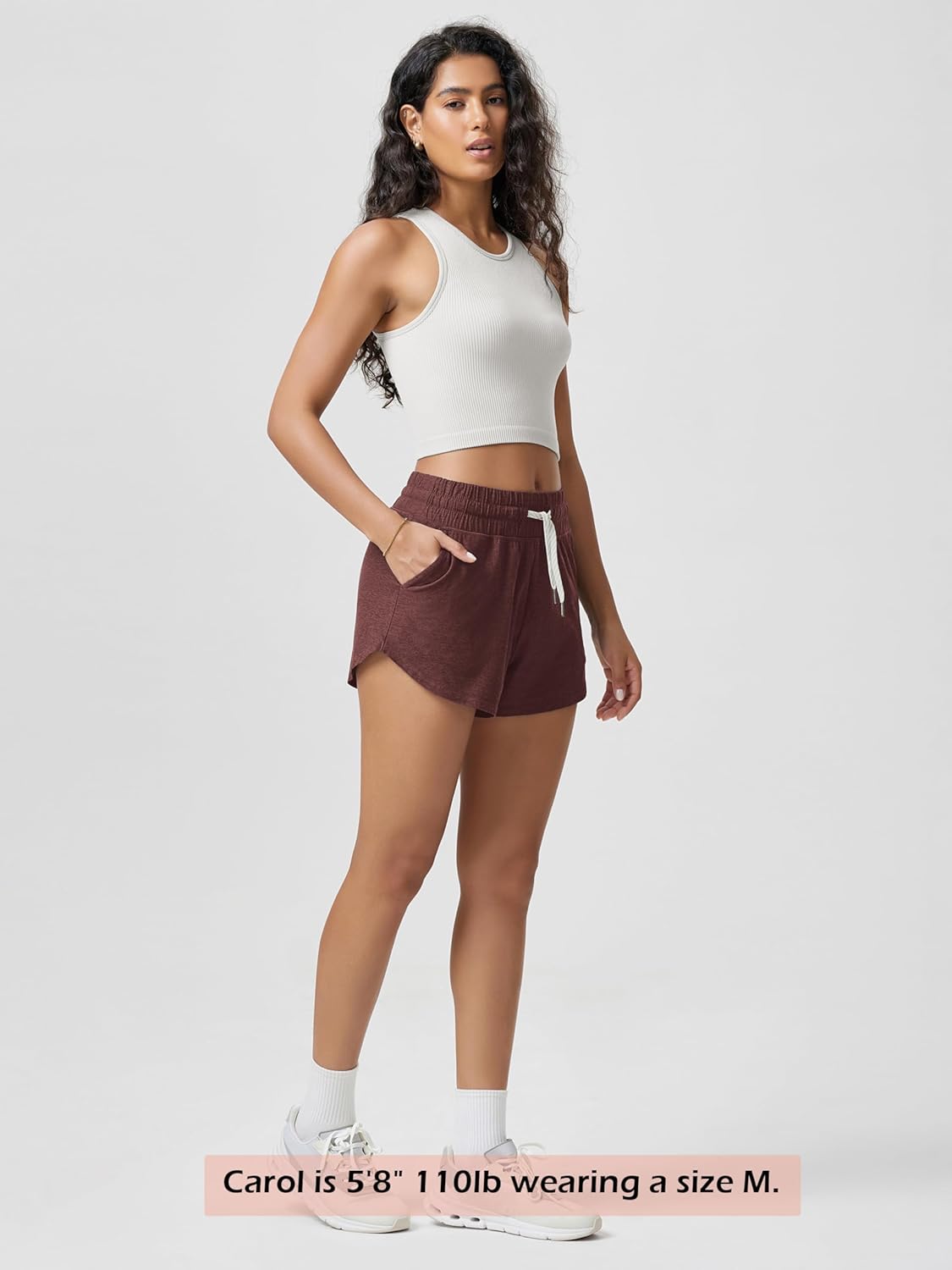 ODODOS Women's Performance Shorts Ultra Soft odSTRATUM Tech Mid Rise Relaxed Shorts with Pocket 3" Inseam Moisture Wicking - Image 5