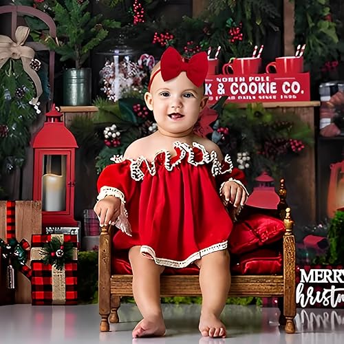 Miniatura 2 de YanJie Lazos de Navidad para bebés y niñas, diadema elástica de nailon, lazos para el día de Navidad con lazos para el cabello, accesorios para el