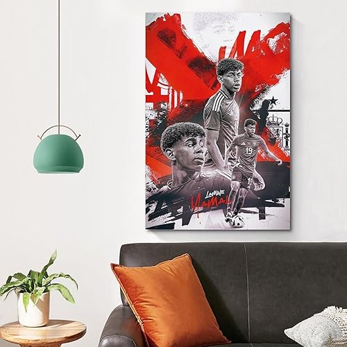 Miniatura 4 de Lamine Yamal - Póster deportivo para decoración de pared, impresión de fotos, regalos para el hogar, decoración moderna