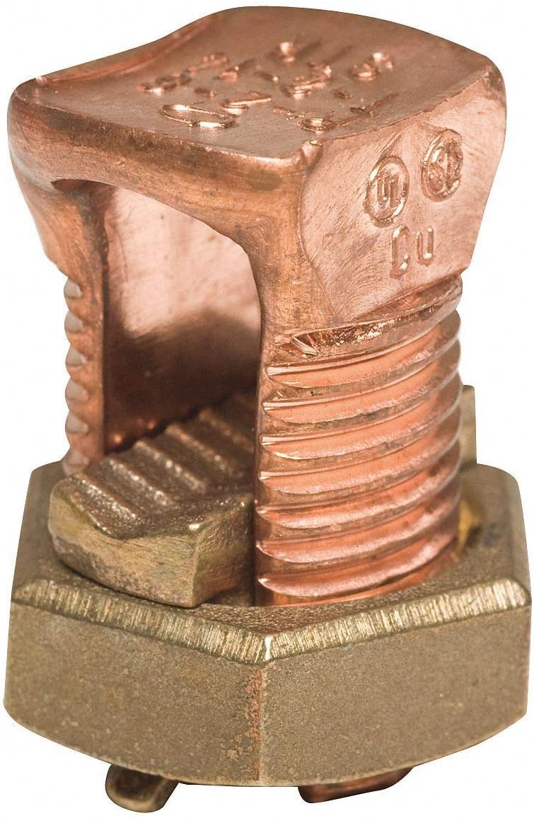 Split-Bolt Connector, Copper Alloy, Min. Tap Conductor w/1 Max. Main (AWG) 8 str - 6CYZ3