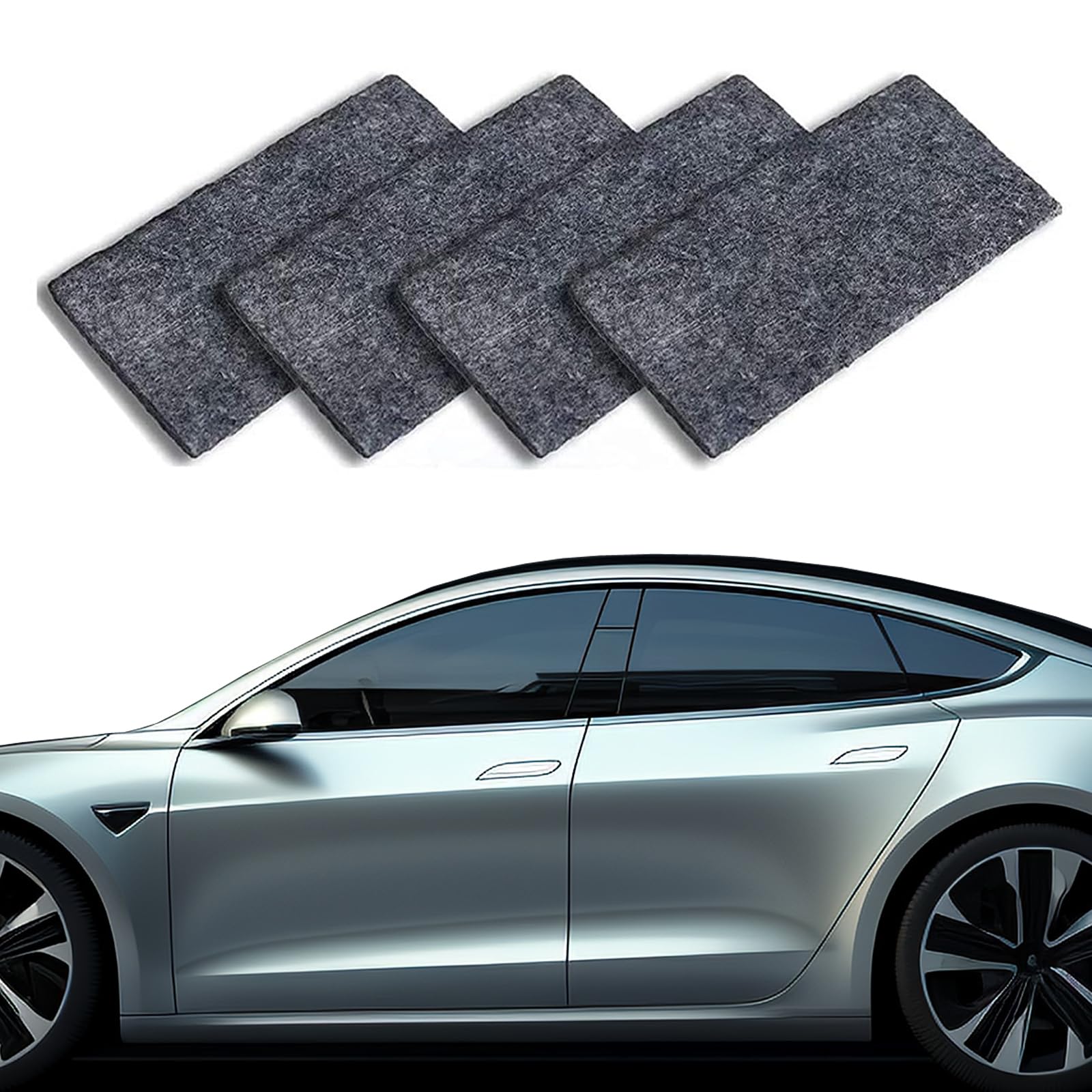 Nano Sparkle Cloth Car Scratches Remover 4 Pack, Advanced Nano Car Scratch Remover,Nano Magic Cloth with Disposable Gloves, Nano Cloth for Small and Medium Scratched on The Surface