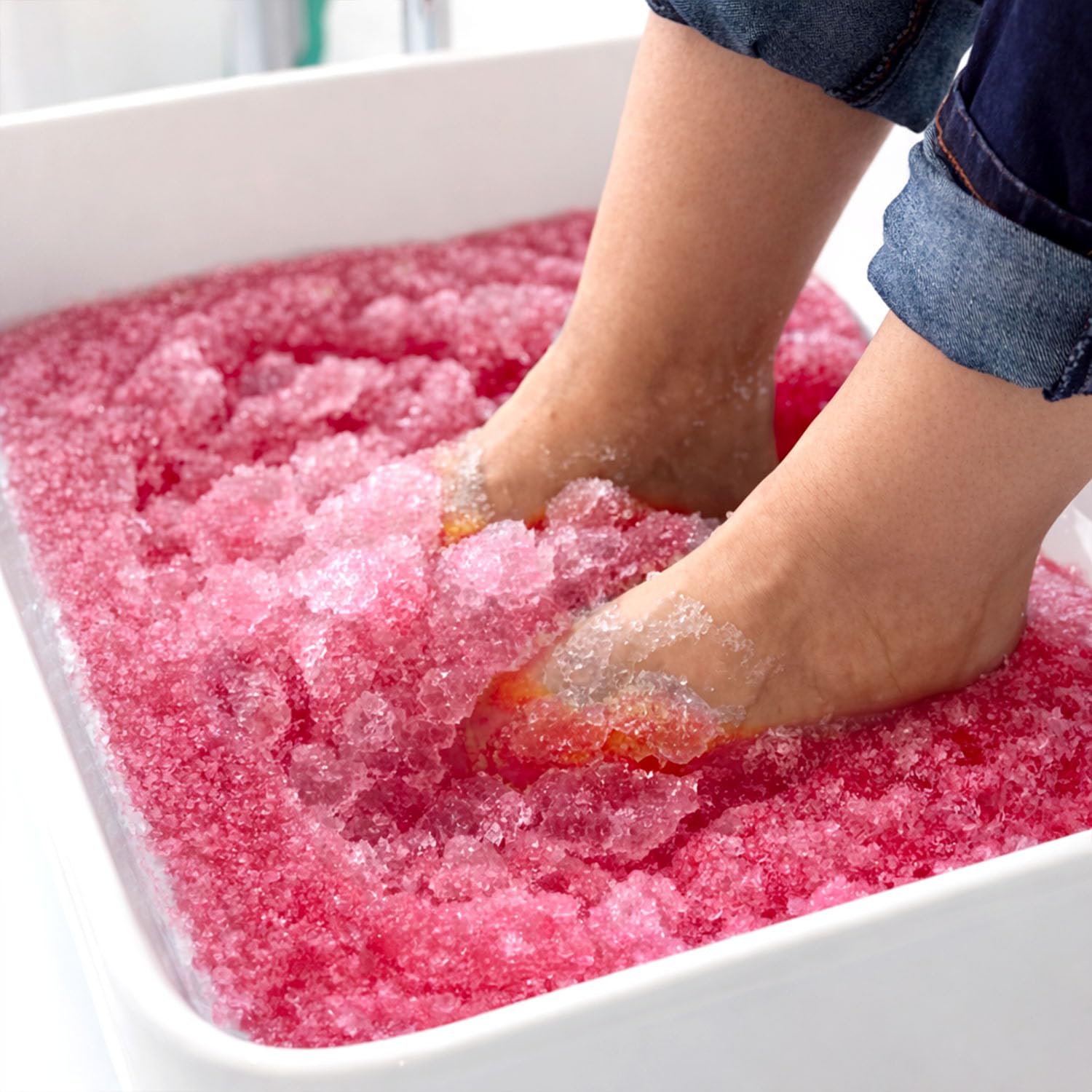 Foot Bath Spa Jelly Pedicure Relaxation Strawberry Fun Easy To Use For Foot Care Tired Dry Cracked Feet