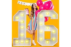 4 Ft Large Light up Numbers for Balloons - Party Edition