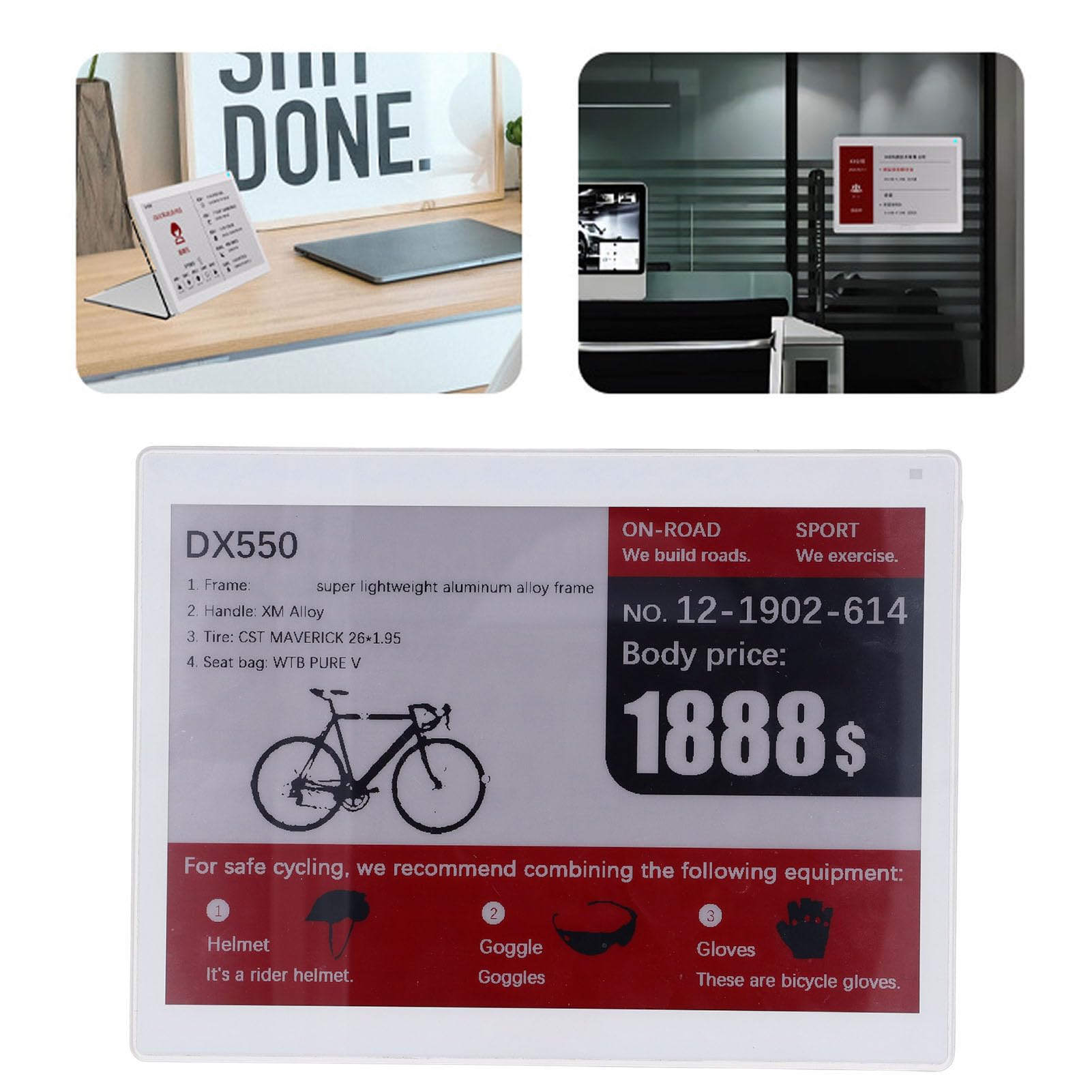 Wyświetlacz E Paper o Przekątnej 10,2 Cala, 3-kolorowy Wyświetlacz Cyfrowy z technologią Bluetooth E Ink, moduł LCD z Ekranem E Ink o Wysokim Kontraście 4000 MAh z Szablonami do