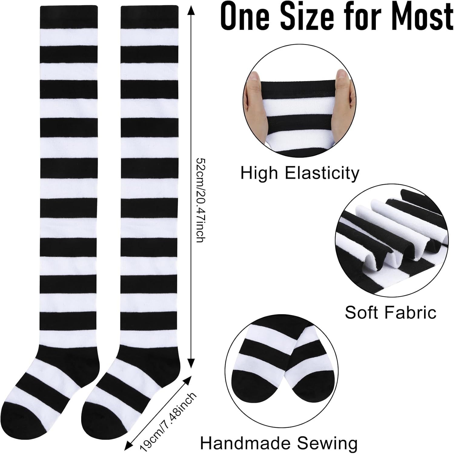 Chalier Womens Thigh High Socks Causal Stockings for Women Soft Thigh Socks - Image 4