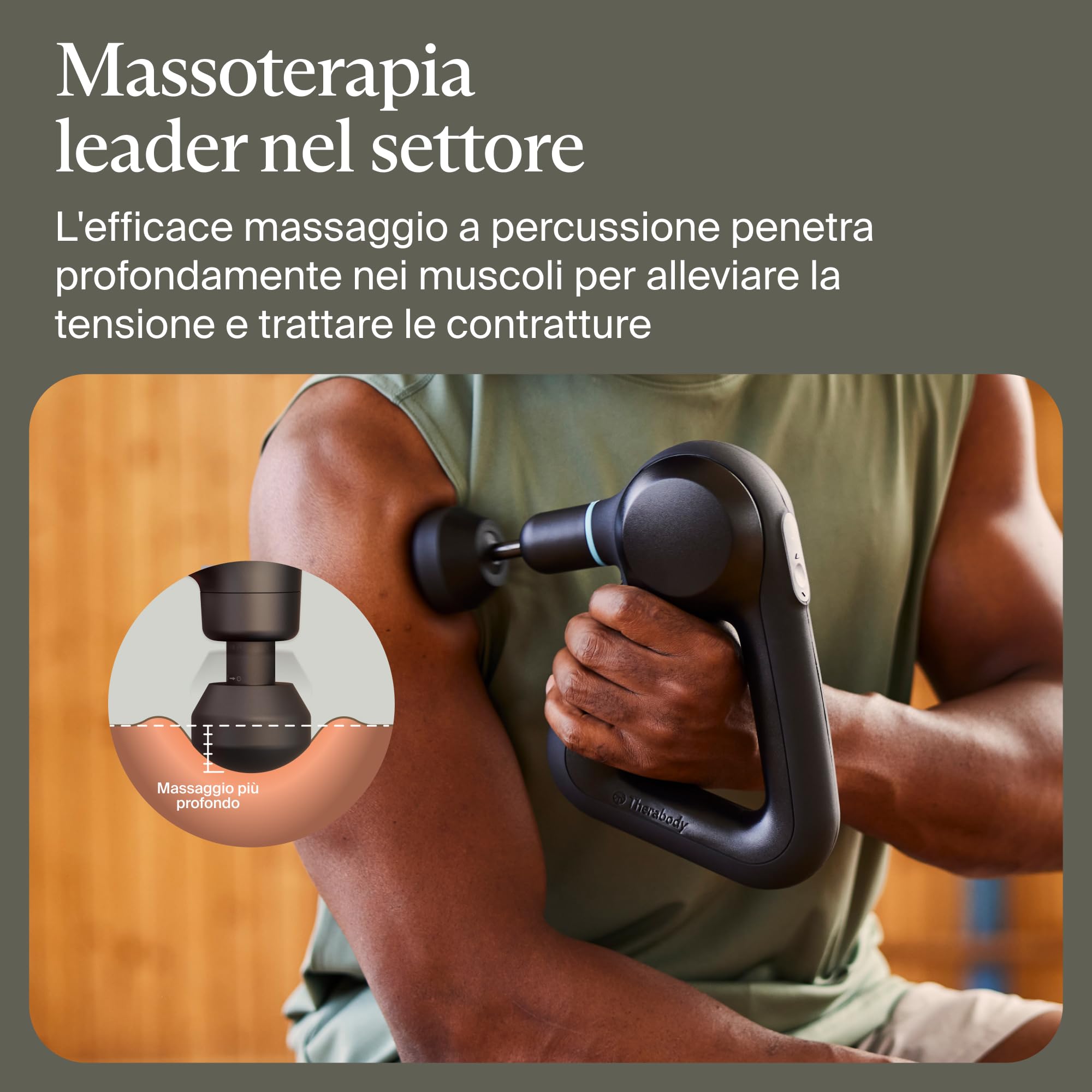 TheraGun Prime - Pistola Massaggiante Elettrica Portatile - Massaggio a Percussione con App Intelligente e Bluetooth - Dispositivo per Terapia Muscolare Profonda con Tecnologia QuietForce, 5ª Gen