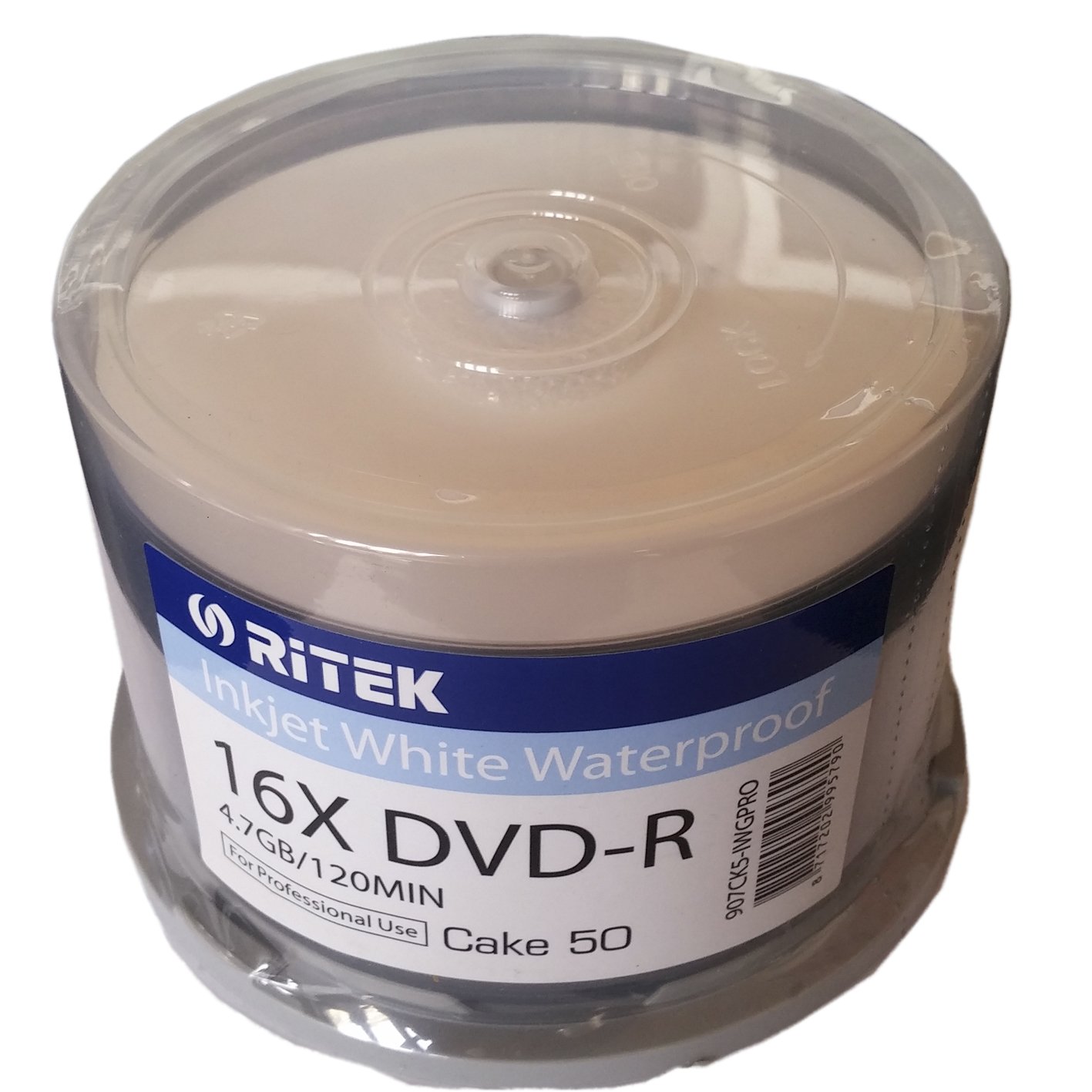 Traxdata - DVD-r 4,7gb 16x White Waterproof Glossy Ink/Thermal Print Cake*50