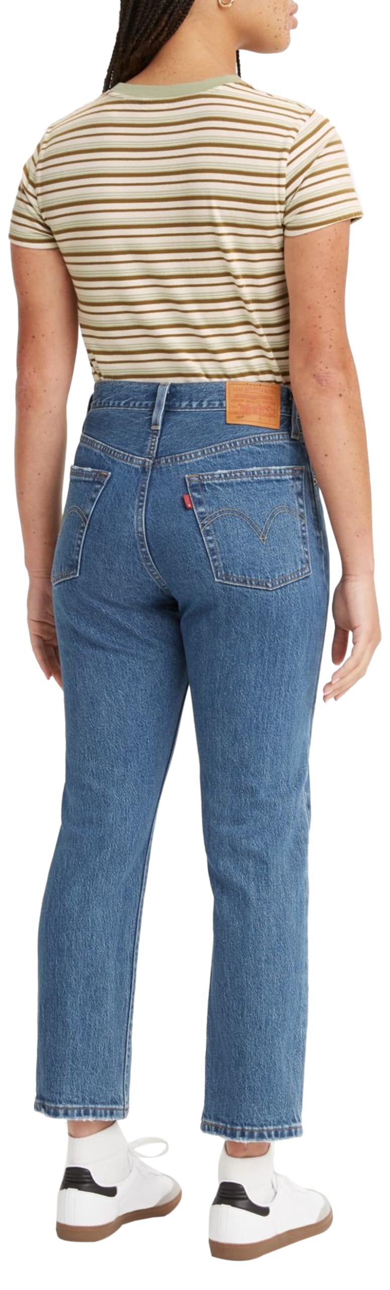 Levi's Jeans da Donna 501 Crop High Rise, Straight Fit