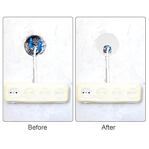 Miniatura 4 de SATINIOR Paquete de 10 ojales para cables de escritorio, organizador de plástico para escritorio, cubierta de plástico con ojales para organizar y