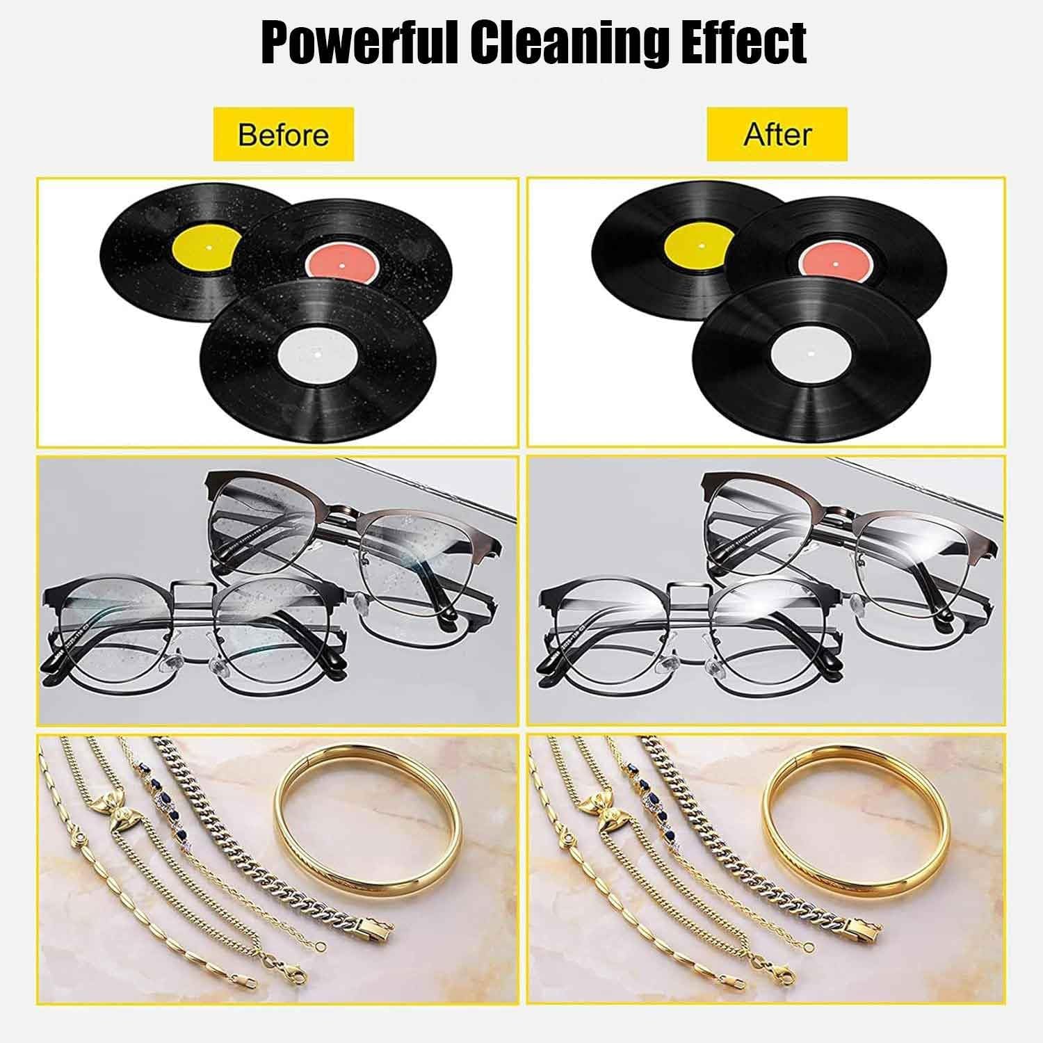 Máquina limpiadora ultrasónica de discos de vinilo, sistema de limpieza de doble cara giratorio automático de 6,5 L, sincronización ajustable de 0 a 30 minutos, control de temperatura de 0 a 80 °C