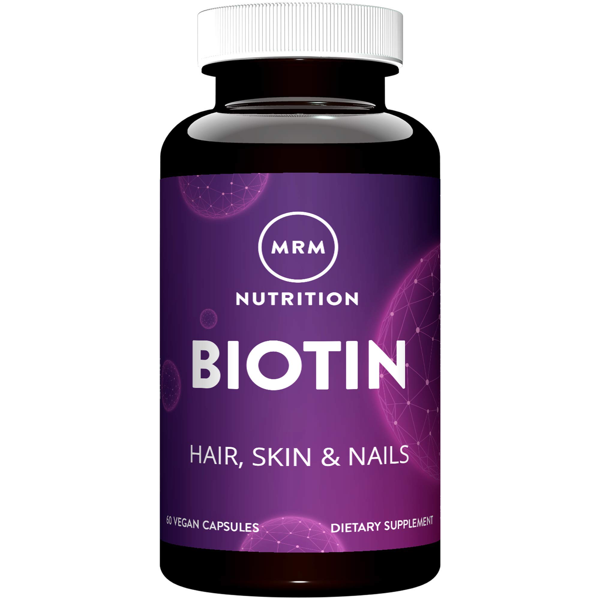 MRM Nutrition Biotin Capsules - for Womem & Men, 5000 mcg - 60 Servings