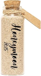 Honeymoon Sand Keepsake Jar, Romantic Honeymoon Gifts for Newlywed Couple, Bride & Groom, Bridal Shower Gifts, Wedding Registry, Engagement, Unique Travel Gift Ideas, Honeymoon Essentials