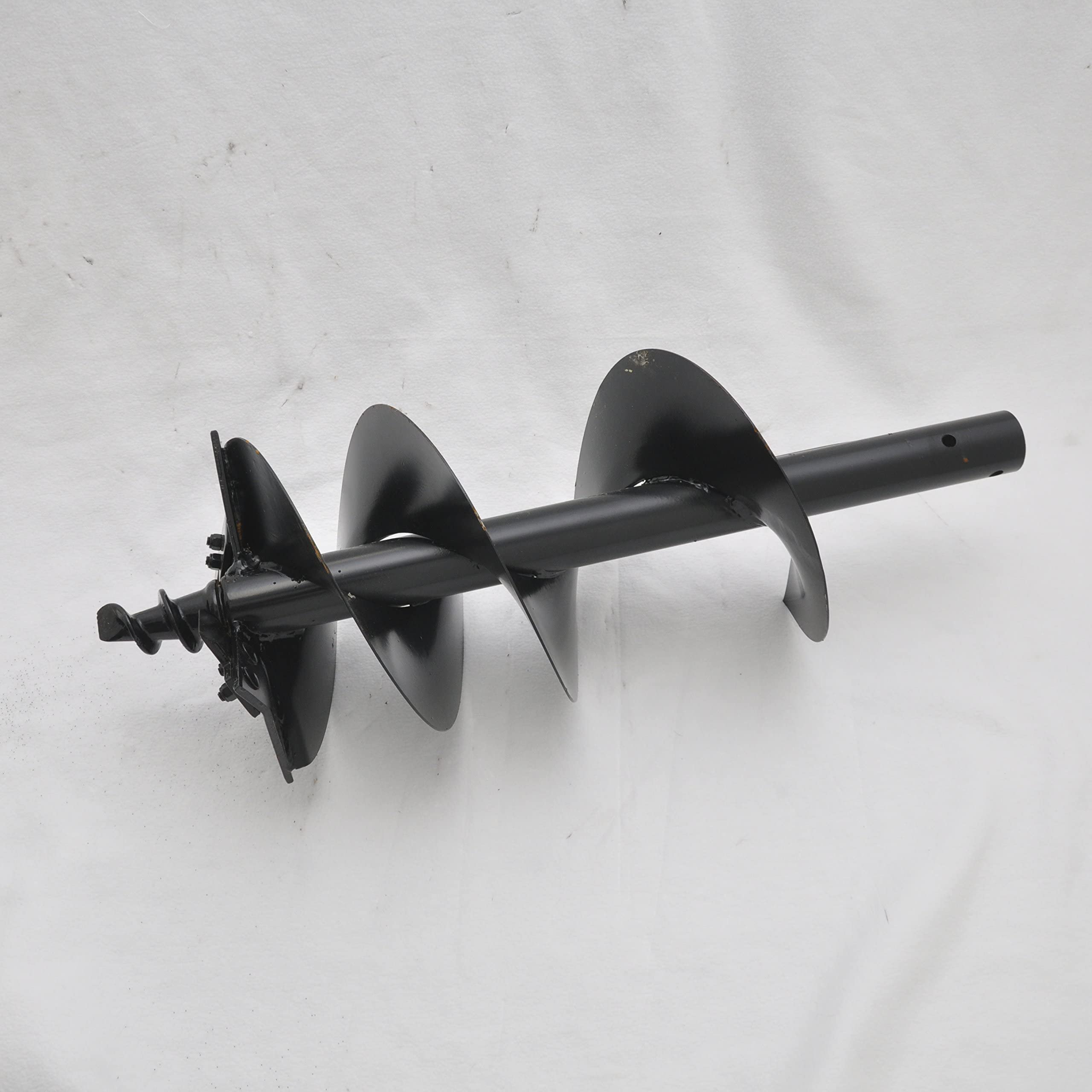 Tool Tuff Pole-Star 12" Diameter Compact Auger (36" Length) for 3-Point Tractor Diggers w/2" Round Shaft & Dual-Bolt Connection