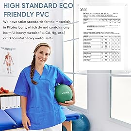 APEXUP Yoga Ball Exercise Ball, Heavy Duty Pilates Ball for Fitness, Balance, Core Workout, Physical Therapy (XXS (9) 23cm, Dark Green)