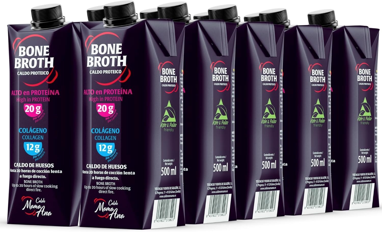 Bouillon d’Os Premium Fabriqué avec des Os de Bœuf Enrichi avec du