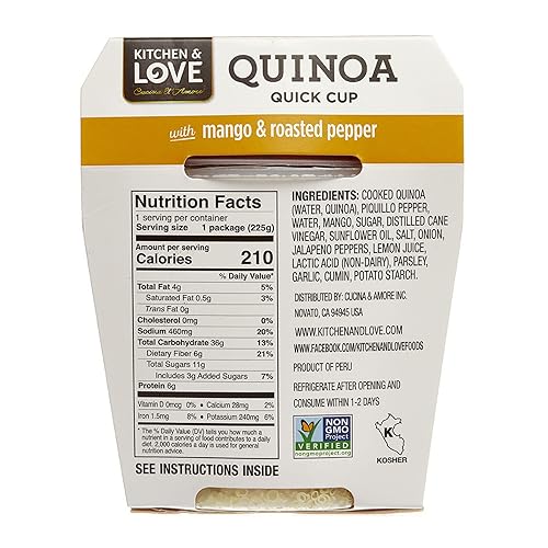 Miniatura 2 de Tazas rápidas de quinua (paquete de 6 unidades de mangos y pimientos asados)