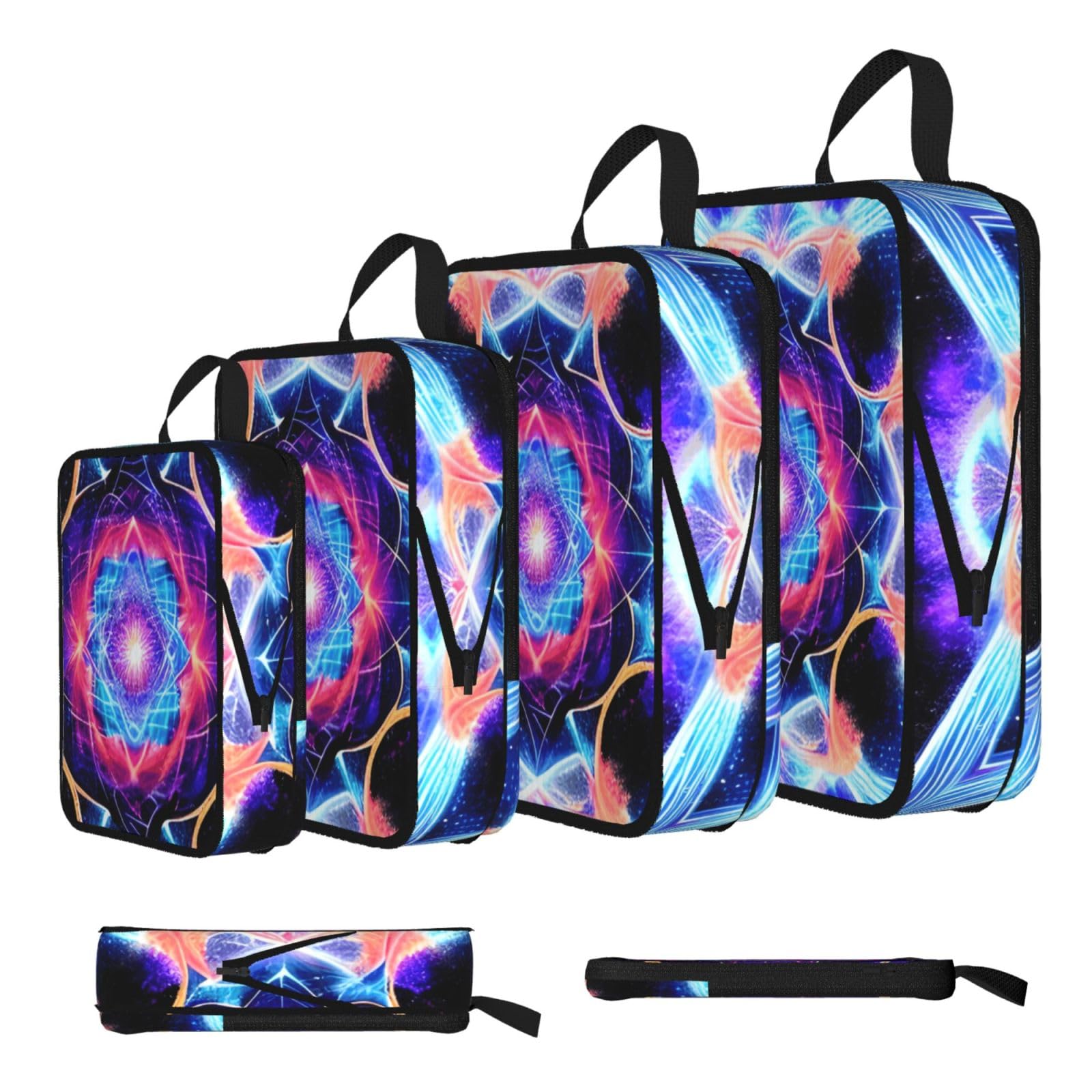 Sxzvvbn Black Four Dimensional Space Compression Packing Cubes 4 Piece Set