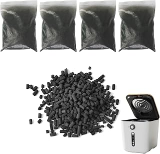 4-Pack (2 pounds) Activated Charcoal Filter Refill for IDOO Kitchen Waste Composters, Odor-Absorbing Replacement Carbon Compatible with IDOO 3L Indoor Electric Composter