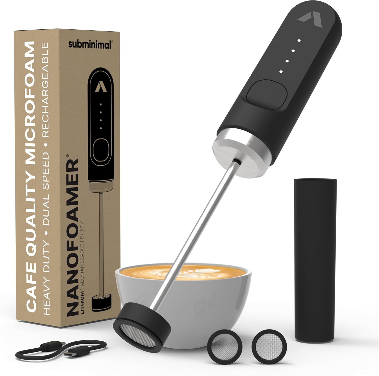 Subminimal NanoFoamer Lithium handheld frother