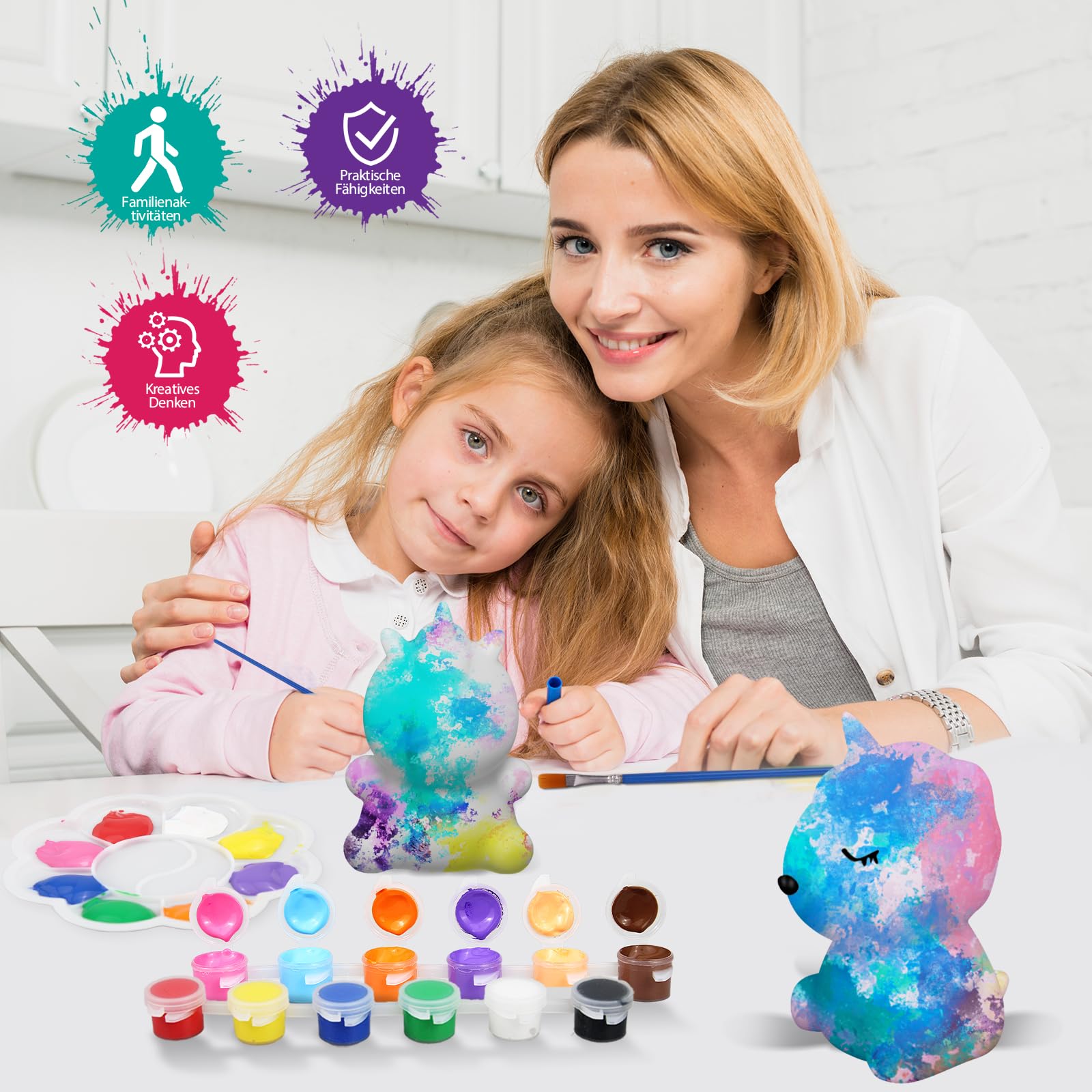 Veilleuse licorne ATOPDREAM,Jouet lumineux 3 en 1 pour enfants,Rotation