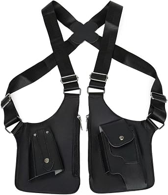 Double Shoulder Armpit Bag, Portable Anti-Theft Adjustable Multi-Purpose Hidden Underarm Shoulder Bag Phone Pouch