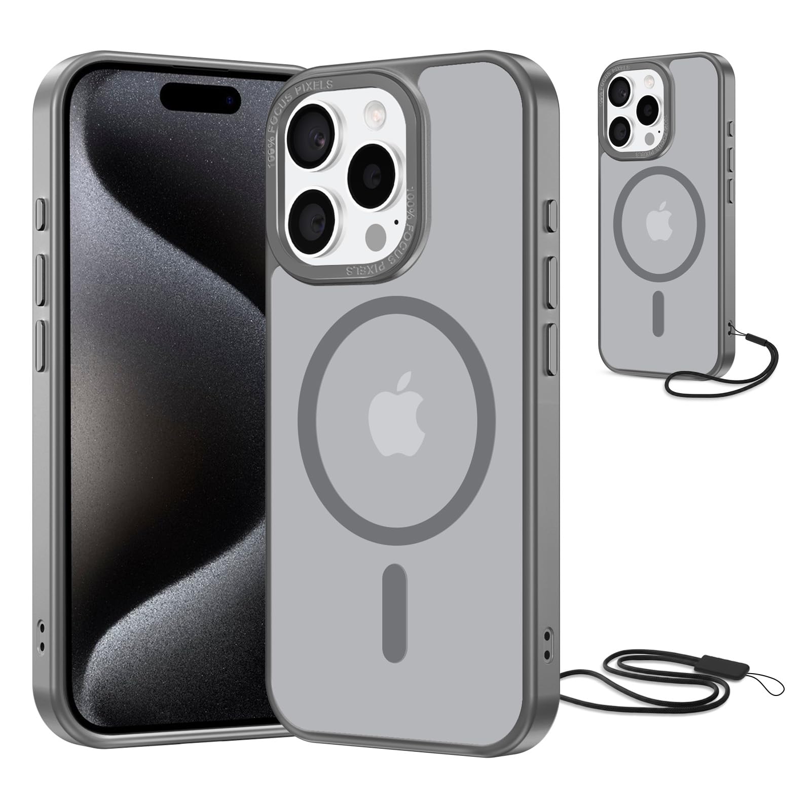 NEW'C Magnetisch Hülle für iPhone Serie kompatibel mit MagSafe Ultimate, stoßfest – starker Magnetismus und militärischer Schutz