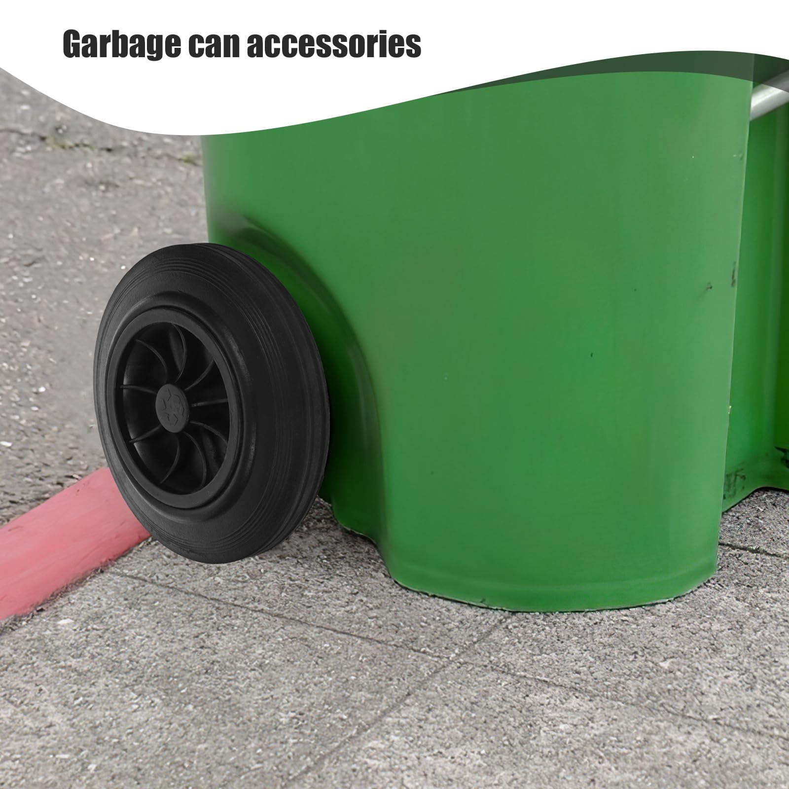 Alipis Repuestos de Ruedas para Contenedores de Basura Sanitario 240L, de Material Plástico y Caucho, Accesorios para Facilitar Limpieza y Transporte