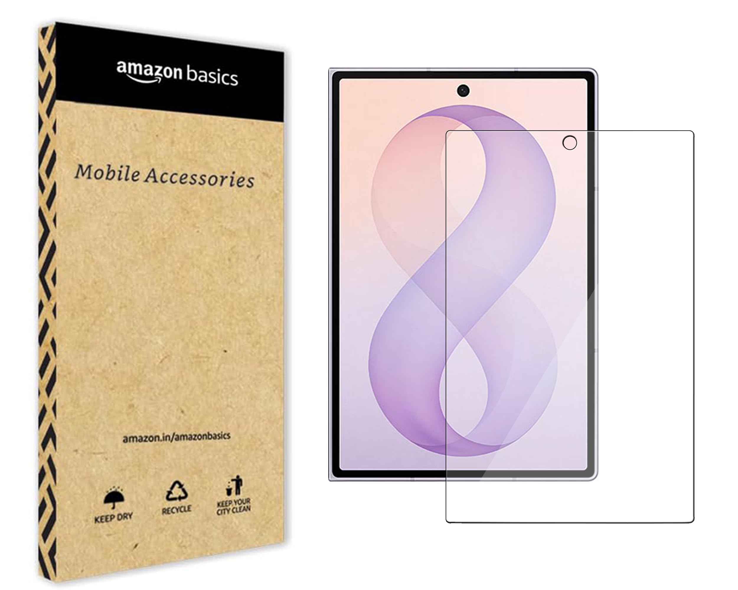amazon basics Borderless Tempered Glass Screen Protector Compatible with Samsung Galaxy Z Fold 8 5G Transparent Protective Film [Clear HD]-image-14