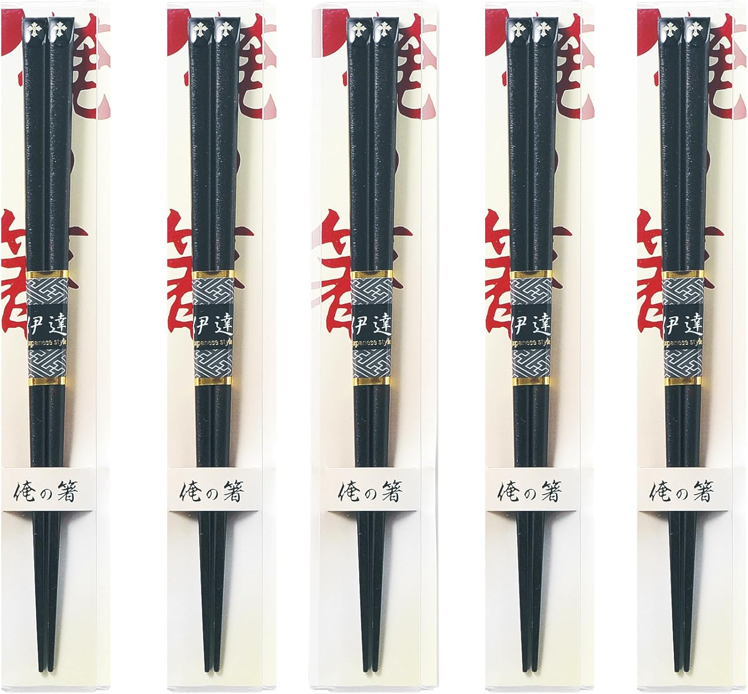 J-kitchens PID593723 Japanese Chopsticks, Set of 5 Pairs, Material: Wood, Chopsticks, Made in Japan
