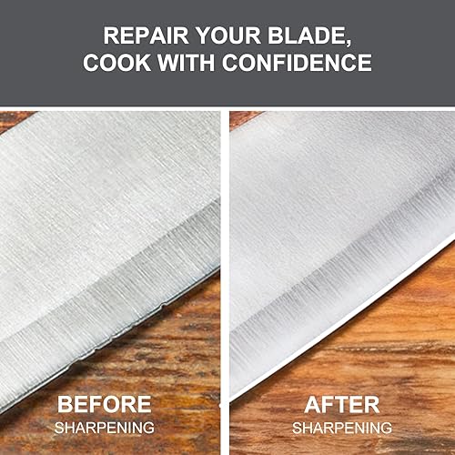 Miniatura 2 de Afilador de cuchillos eléctrico profesional de 3 etapas para cuchillos de cocina, con guía de ángulo de precisión 100% abrasivo de diamante de 20,