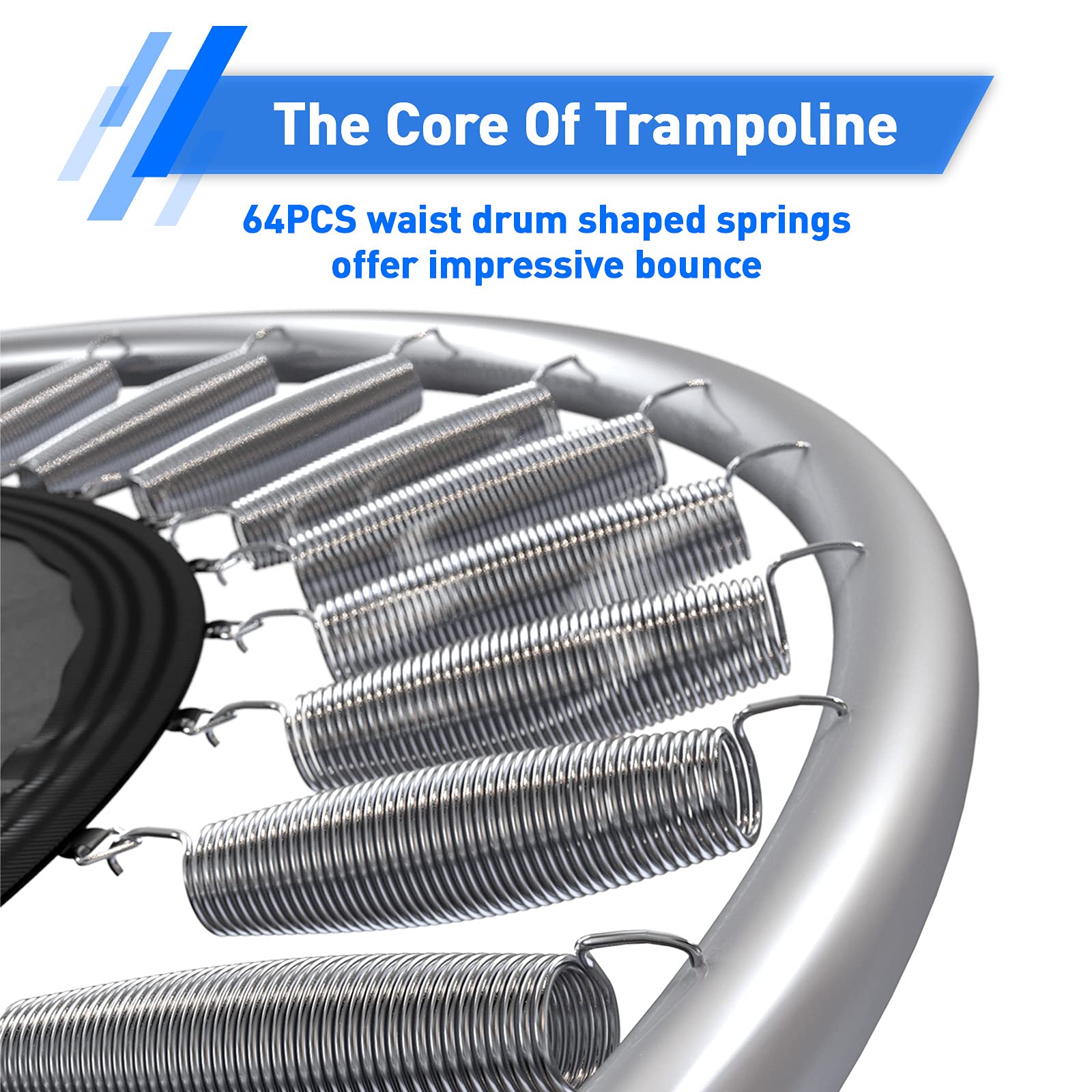 BCAN Trampoline - Recreational Trampoline for Kids Family 450LBS Weight Capacity, Outdoor Trampoline 10FT with Safety Enclosure Net, Jumping Exercise Fitness Heavy Duty Backyards Trampoline