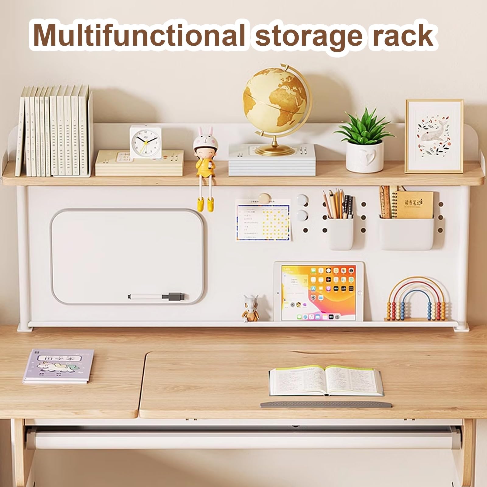Schreibtisch Organizer, Stecktafel for den Schreibtisch, Büro-Trennwand, Organisationstafel Zur Schreibtischmontage Ohne Bohren, Kombination aus Stecktafel und Wand-Organizer Oder(Natural,113*48*18cm) Küche, Haushalt & Wohnen