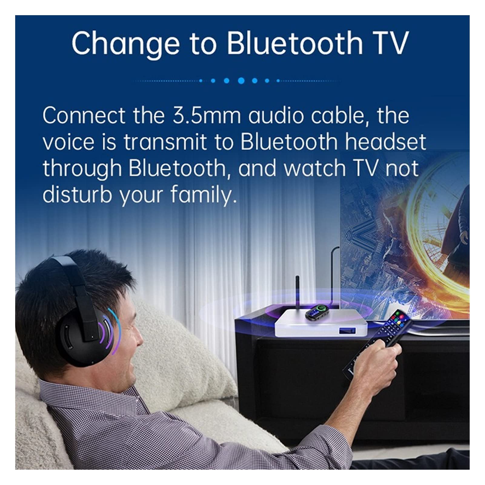 Adapter audio Bluetooth. Odbiornik Bluetooth samochodu 3. 5MM. Jack Audio Muzyka Bluetooth 5.0 Zestaw samochodowy Bezprzewodowy głośnik głośnomówiący głośnik Bluetooth Stereo