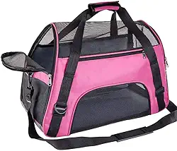 Bolsa Transporte Pet Para Cabine Avião Cachorro Gato de ate 8kg Premium (rosa)