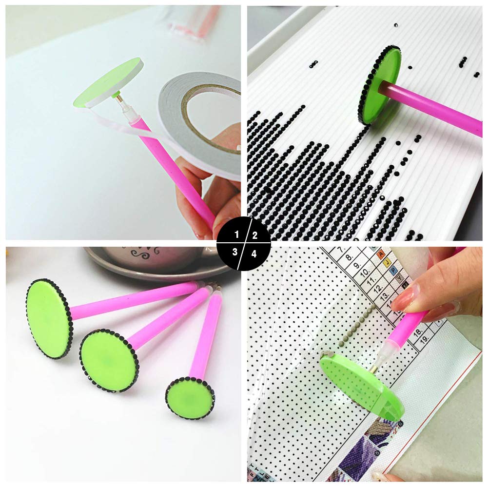 Kit Complet D’accessoires Pour Peinture Diamant 5D - Avec Tapis LED, Boîte De Tri, Stylos Et Pincettes