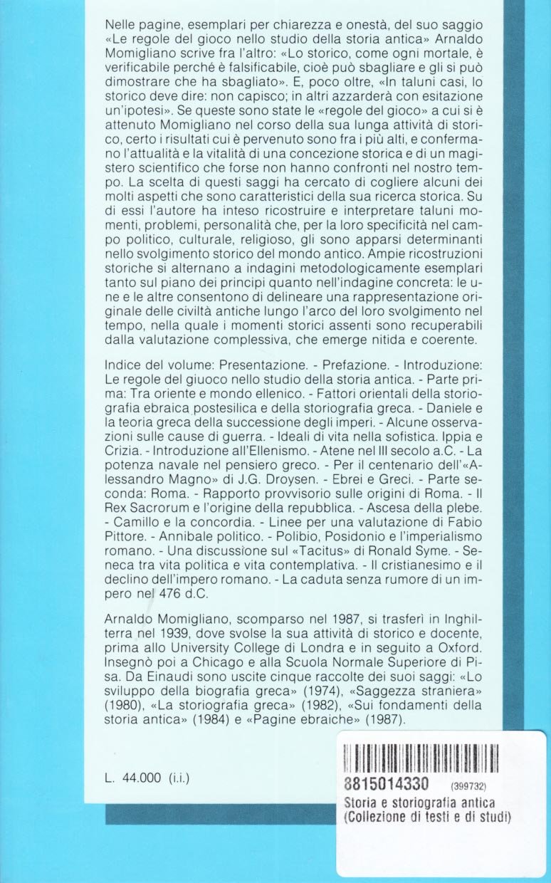 Storia e storiografia antica