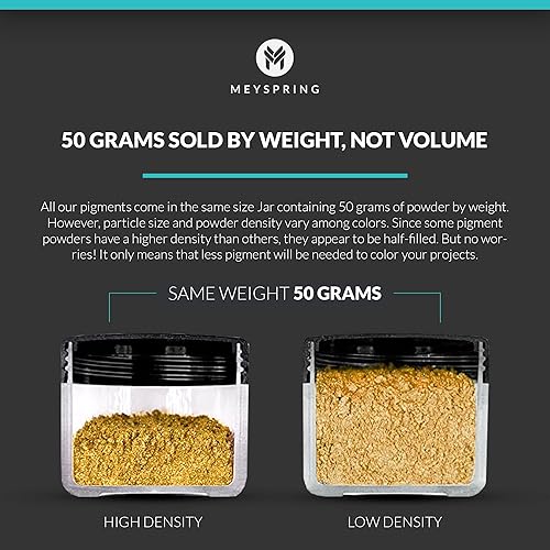 Miniatura 7 de MEYSPRING Polvo de Mica Dorado Real para Resina Epoxi - Kintsugi Gold - Pigmento de Resina Epoxi - Excelente Color de Resina para Kit de Reparación