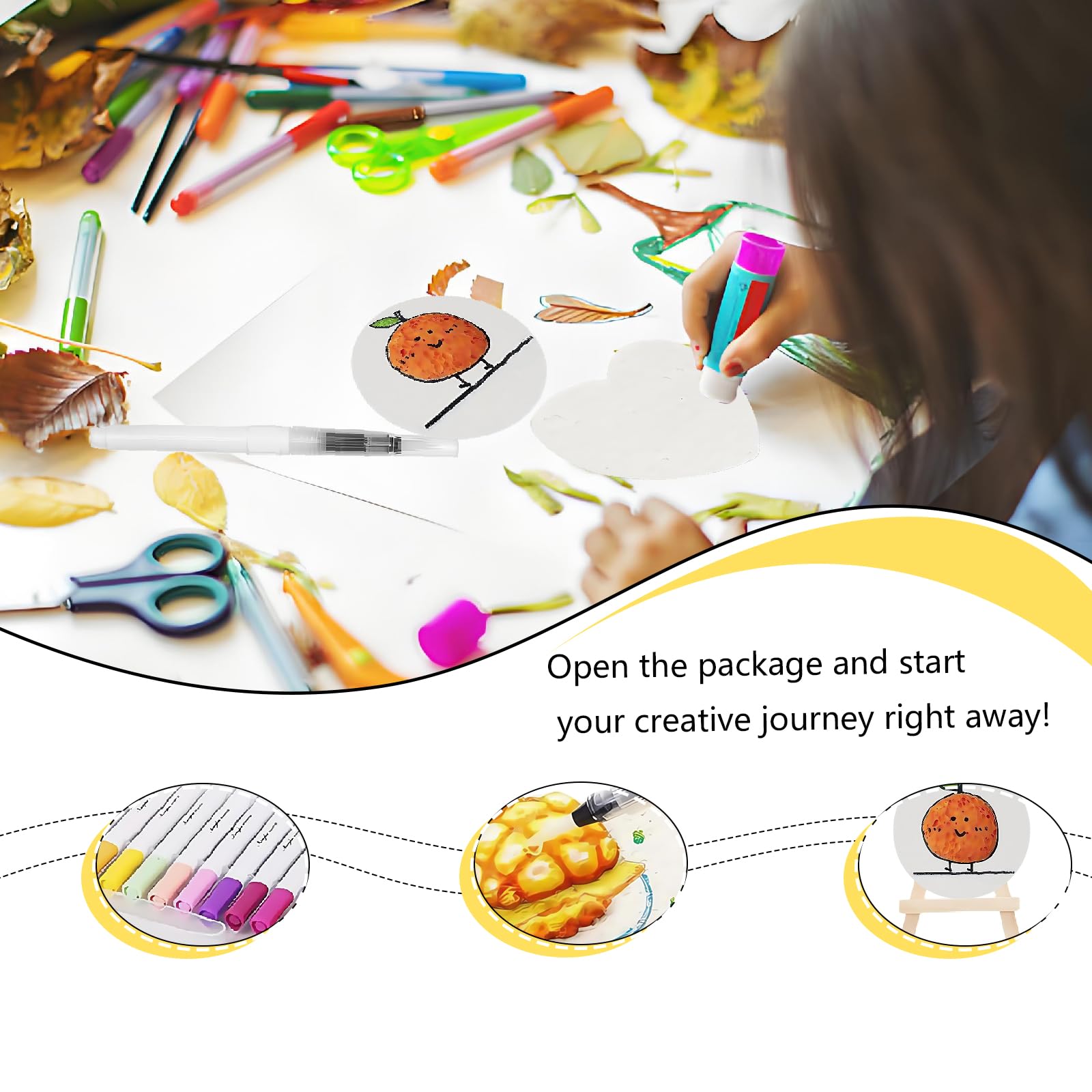 iuiiaii 41pcs Magic Foam Texture Painting Kit, Magic Texture Painting Kit DIY Foaming Pens Puffy Art Set - Image 3