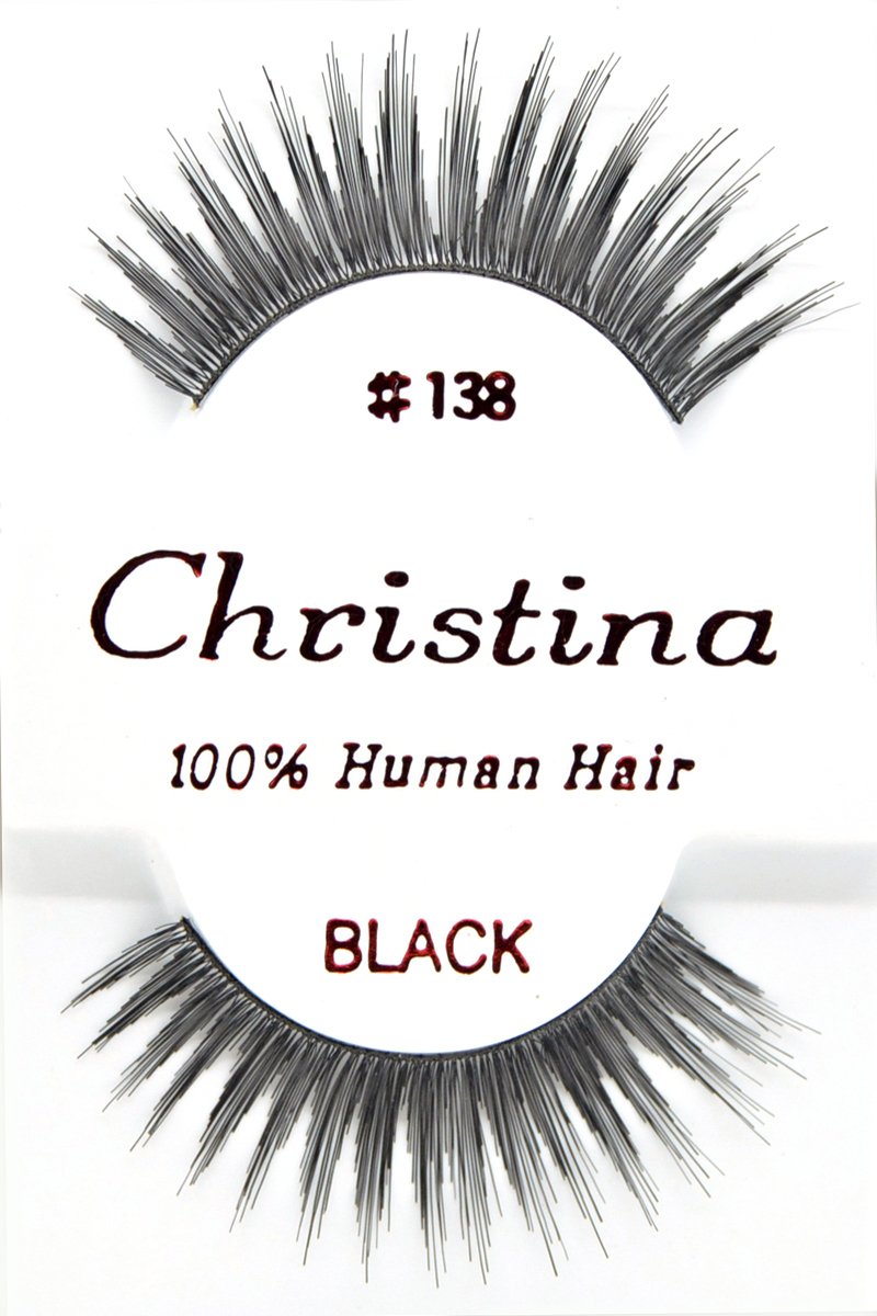12X #138 Christina 100% Human Hair Fake Eyelashes