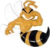 Right Angry Bee Emblem Yellow
