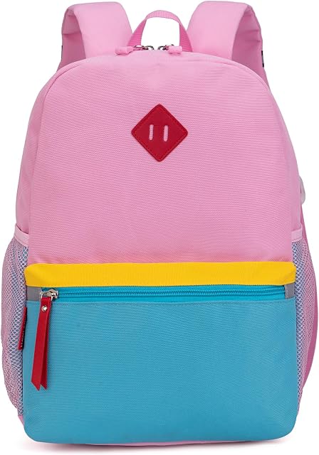 HawLander Little Kids Backpack, Toddler School Bag for Girls Aged 4 5 6 7 Years, with Chest Strap