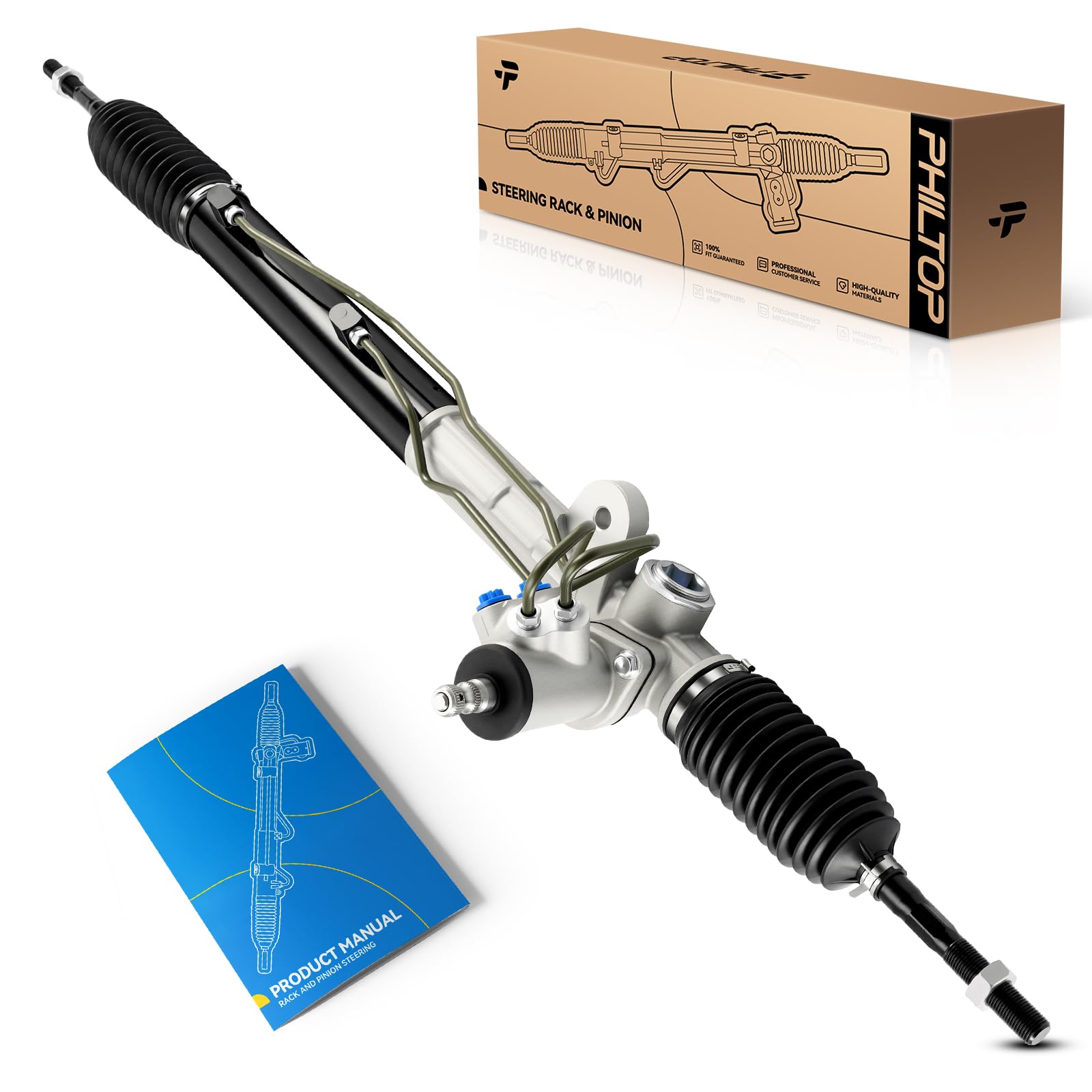 PHILTOP Hydraulic Power Steering Rack and Pinion Assembly Direct Fit 2001 2002 2003 2004 2005 2006 Santa Fe Replace No.26-2413