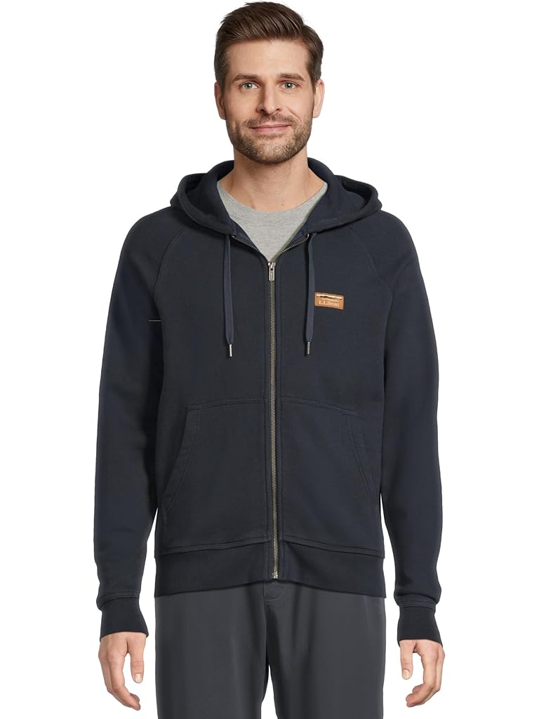 Navy L.L.Bean Katahdin Iron Works® Full-zip Sweatshirt Hooded